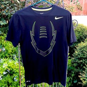 Nike Dri-fit Black with gold football symbol Small